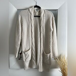 Women's Cream Sweater Cardigan